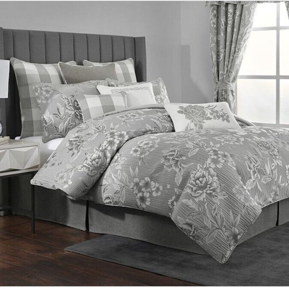 NWT NEW ROSE TREE Euro Sham Julianne Polyester Grey MSRP $89